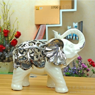 吉祥大象艺术摆件 陶瓷工艺礼品的庆典魅力与市场热度